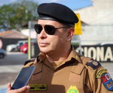 São José dos Pinhais, 22 de outubro de 2019. Operação Frente Brasil. Foto: Ten Cel QOPM Renato de Oliveira Ribas Filho, Comandante do 17º BPM. 