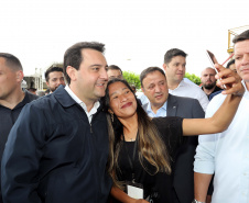 O governador concede coletiva à imprensa.Ponta Grossa, 23-10-19.Foto: Arnaldo Alves / AEN.