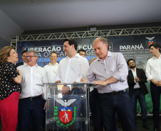 Nesta quinta-feira (24), dentro das atividades da transferência da sede do Governo do Estado para Ponta Grossa, o governador Carlos Massa Ratinho Junior anunciou as primeiras cidades que receberão condomínios para idosos.Foto: Arnaldo Alves / AEN.