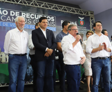 Nesta quinta-feira (24), dentro das atividades da transferência da sede do Governo do Estado para Ponta Grossa, o governador Carlos Massa Ratinho Junior anunciou as primeiras cidades que receberão condomínios para idosos.Foto: Arnaldo Alves / AEN.
