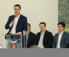 O governador Carlos Massa Ratinho Junior e a presidente do IBGE (Instituto Brasileiro de Geografia e Estatística), Susana Cordeiro Guerra, divulgam nesta sexta-feira (25), no Palácio Iguaçu, os números do Censo Agropecuário 2017.  Curitiba, 25/10/2019 - Foto: Geraldo Bubniak/AEN