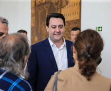 O governador Carlos Massa Ratinho Junior e a presidente do IBGE (Instituto Brasileiro de Geografia e Estatística), Susana Cordeiro Guerra, divulgam nesta sexta-feira (25), no Palácio Iguaçu, os números do Censo Agropecuário 2017.  Curitiba, 25/10/2019 - Foto: Geraldo Bubniak/AEN
