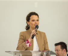 O governador Carlos Massa Ratinho Junior e a presidente do IBGE (Instituto Brasileiro de Geografia e Estatística), Susana Cordeiro Guerra, divulgam nesta sexta-feira (25), no Palácio Iguaçu, os números do Censo Agropecuário 2017.  Curitiba, 25/10/2019 - Foto: Geraldo Bubniak/AEN