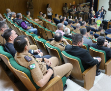 A entrega de medalhas de Mérito Rodoviário e homenagens aos policiais militares marcaram o evento de comemoração pelos 55 anos de criação do Batalhão de Polícia Rodoviária (BPRv) nesta sexta-feira (25), no auditório do Departamento de Estradas e Rodagem, em Curitiba.