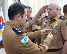 A entrega de medalhas de Mérito Rodoviário e homenagens aos policiais militares marcaram o evento de comemoração pelos 55 anos de criação do Batalhão de Polícia Rodoviária (BPRv) nesta sexta-feira (25), no auditório do Departamento de Estradas e Rodagem, em Curitiba.