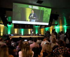 Governador Carlos Massa Ratinho Junior participa em Foz do Iguaçu, do Congresso Empresárial Paranaense. Foz do Iguaçu,25/10/2019 Foto:Jaelson Lucas / AEN