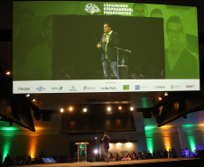 Governador Carlos Massa Ratinho Junior participa em Foz do Iguaçu, do Congresso Empresárial Paranaense. Foz do Iguaçu,25/10/2019 Foto:Jaelson Lucas / AEN