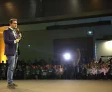 Governador Carlos Massa Ratinho Junior participa em Foz do Iguaçu, do Congresso Empresárial Paranaense. Foz do Iguaçu,25/10/2019 Foto:Jaelson Lucas / AEN