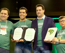 Governador Carlos Massa Ratinho Junior participa em Foz do Iguaçu, do Congresso Empresárial Paranaense. Foz do Iguaçu,25/10/2019 Foto:Jaelson Lucas / AEN