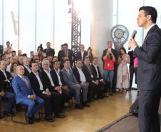 O governador Carlos Massa Ratinho Junior e o presidente da Copel, Daniel Slaviero, lançam nesta terça-feira (29) o Programa Paraná Trifásico, em Curitiba