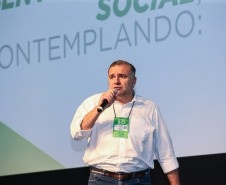 Secretário de Estado Da Justiça,  Trabalho e Família Ney Leprevost  participa nesta quinta-feira (31),  do encontro de capacitação Governo 5.0 no Hotel Rafain Palace & Convention, em Foz do Iguaçu. Foz do Iguaçu, 31/10/2019 -  Foto: Geraldo Bubniak/AEN