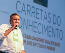 Secretário de Estado Da Justiça,  Trabalho e Família Ney Leprevost  participa nesta quinta-feira (31),  do encontro de capacitação Governo 5.0 no Hotel Rafain Palace & Convention, em Foz do Iguaçu. Foz do Iguaçu, 31/10/2019 -  Foto: Geraldo Bubniak/AEN
