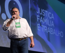 Secretário de Estado Da Justiça,  Trabalho e Família Ney Leprevost  participa nesta quinta-feira (31),  do encontro de capacitação Governo 5.0 no Hotel Rafain Palace & Convention, em Foz do Iguaçu. Foz do Iguaçu, 31/10/2019 -  Foto:José Fernando Ogura/AEN