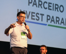 Eduardo Bekin, da Paraná Invest participa nesta quinta-feira (31),  do encontro de capacitação Governo 5.0 no Hotel Rafain Palace & Convention, em Foz do Iguaçu. Foz do Iguaçu, 31/10/2019 -  Foto: Geraldo Bubniak/AEN