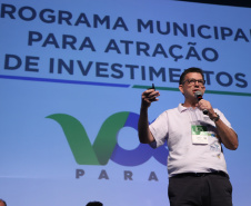 Eduardo Bekin, da Paraná Invest participa nesta quinta-feira (31),  do encontro de capacitação Governo 5.0 no Hotel Rafain Palace & Convention, em Foz do Iguaçu. Foz do Iguaçu, 31/10/2019 -  Foto: José Fernando Ogura/AEN