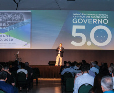 Economista Paulo Rabello, participa nesta quinta-feira (31),  do encontro de capacitação Governo 5.0 no Hotel Rafain Palace & Convention, em Foz do Iguaçu. Foz do Iguaçu, 31/10/2019 -  Foto: Geraldo Bubniak/AEN