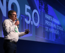O diretor-presidente da Cohapar - Jorge Lange participa nesta sexta-feira (01),  do encontro de capacitação Governo 5.0 no Hotel Rafain Palace & Convention, em Foz do Iguaçu. Foz do Iguaçu, 01/11/2019 -  Foto: José Fernando Ogura/AEN