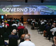 O secretário da Administração e Previdência - Reinhold Stephanes, participa nesta sexta-feira (01),  do encontro de capacitação Governo 5.0 no Hotel Rafain Palace & Convention, em Foz do Iguaçu. Foz do Iguaçu, 01/11/2019 -  Foto: Geraldo Bubniak/AEN