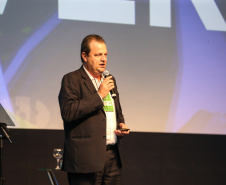 O superintendente de Ciência, Tecnologia e Ensino Superior Aldo Bonna, participa nesta sexta-feira (01),  do encontro de capacitação Governo 5.0 no Hotel Rafain Palace & Convention, em Foz do Iguaçu. Foz do Iguaçu, 01/11/2019 -  Foto: Geraldo Bubniak/AEN