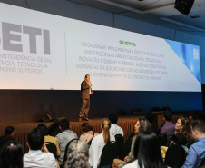 O superintendente de Ciência, Tecnologia e Ensino Superior Aldo Bonna, participa nesta sexta-feira (01),  do encontro de capacitação Governo 5.0 no Hotel Rafain Palace & Convention, em Foz do Iguaçu. Foz do Iguaçu, 01/11/2019 -  Foto: Geraldo Bubniak/AEN