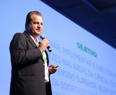 O superintendente de Ciência, Tecnologia e Ensino Superior Aldo Bonna, participa nesta sexta-feira (01), do encontro de capacitação Governo 5.0 no Hotel Rafain Palace & Convention, em Foz do Iguaçu. Foz do Iguaçu, 01/11/2019 - Foto: José Fernando Ogura/AEN