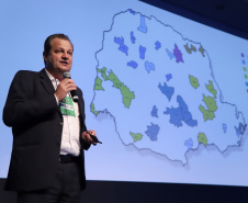 O superintendente de Ciência, Tecnologia e Ensino Superior Aldo Bonna, participa nesta sexta-feira (01), do encontro de capacitação Governo 5.0 no Hotel Rafain Palace & Convention, em Foz do Iguaçu. Foz do Iguaçu, 01/11/2019 - Foto: José Fernando Ogura/AEN