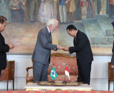 Vice-governador Darci Piana recebe o embaixador da República da Indonésia, Edi Yusup. 07/11/2019 Foto: José Fernando Ogura/AEN