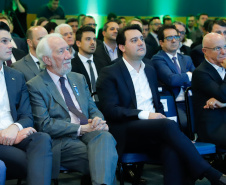 O governador Carlos Massa Ratinho Junior participa do evento de premiação das 500 maiores empresas do Sul. 