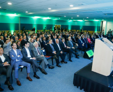 O governador Carlos Massa Ratinho Junior participa do evento de premiação das 500 maiores empresas do Sul. 