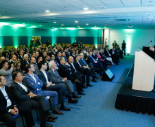 O governador Carlos Massa Ratinho Junior participa do evento de premiação das 500 maiores empresas do Sul. 