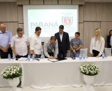 A Companhia de Saneamento do Paraná (Sanepar) vai ampliar o abastecimento de água e o esgotamento sanitário em Laranjeiras do Sul, no Centro-Oeste do Estado. A empresa está investindo R$ 17,6 milhões em obras no sistema de abastecimento e distribuição de água e mais R$ 1,9 milhão em melhorias no tratamento do esgoto. Foto: Divulgação/Sanepar