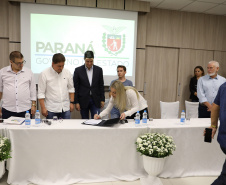 A Companhia de Saneamento do Paraná (Sanepar) vai ampliar o abastecimento de água e o esgotamento sanitário em Laranjeiras do Sul, no Centro-Oeste do Estado. A empresa está investindo R$ 17,6 milhões em obras no sistema de abastecimento e distribuição de água e mais R$ 1,9 milhão em melhorias no tratamento do esgoto. Foto: Divulgação/Sanepar