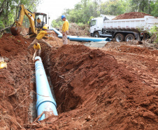 A Companhia de Saneamento do Paraná (Sanepar) vai ampliar o abastecimento de água e o esgotamento sanitário em Laranjeiras do Sul, no Centro-Oeste do Estado. A empresa está investindo R$ 17,6 milhões em obras no sistema de abastecimento e distribuição de água e mais R$ 1,9 milhão em melhorias no tratamento do esgoto. Foto: Divulgação/Sanepar