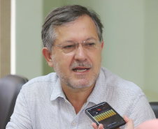 Sanepar instala água tratada na comunidade ruaral Alto do Divino, 11km da sede do município de Campo Morão. N/F: reservatório de água na comunidade de Alto do Divino. N/F: Tauillo Tezelli, prefeito de Campo Mourão.Campo Mourão, 08-11-19.Foto: Arnaldo Alves / AEN.