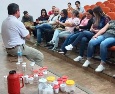 O Serviço Estadual de Vigilância dos Acidentes por Animais Peçonhentos da Secretaria da Saúde promove treinamentos de forma contínua para manter os técnicos da área atualizados. Foto: Divulgação/SESA