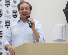 Pato Branco, no Sudoeste do Estado, ganhou uma nova sede da Delegacia da Mulher. O governador Carlos Massa Ratinho Junior inaugurou nesta terça-feira (12) o prédio em que a divisão especializada da Polícia Civil passa a funcionar. O espaço de 380 metros quadrados era utilizado pelo Fórum da cidade e foi repassado para a Secretaria de Estado da Segurança Pública. Foto: José Fernando Ogura/AEN