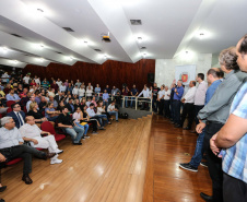 O Governo do Estado libera nesta quinta-feira (14) mais R$ 25 milhões para a continuidade das obras do Hospital da Criança de Maringá (Noroeste). A solenidade acontece na prefeitura de Maringá, com as presenças do  Secretário de Saúde ? Beto Preto e  do Prefeito de Maringá, Ulisses Maia.Maringá, 14/11/2019 -  Foto: Geraldo Bubniak/AEN