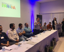 A Paraná Turismo promoveu nesta quarta-feira (20) o workshop Viaje Paraná, desta vez na região Ecoaventuras histórias e sabores na cidade de Campo Mourão. Ao todo serão 14 workshops nas 14 regiões turísticas do Estado coordenados pelas assessoras técnicas Alessandra de Paula Xavier e Vera Meza. Foto: Edson Thomaz