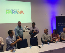 A Paraná Turismo promoveu nesta quarta-feira (20) o workshop Viaje Paraná, desta vez na região Ecoaventuras histórias e sabores na cidade de Campo Mourão. Ao todo serão 14 workshops nas 14 regiões turísticas do Estado coordenados pelas assessoras técnicas Alessandra de Paula Xavier e Vera Meza. Foto: Edson Thomaz