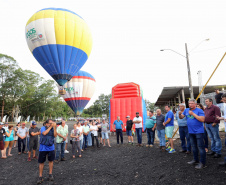Aventura e Natureza, em Ribeirão Claro. Participaram: prefeito de Ribeirão Claro, Mario Augusto Pereira; diretor superintendente de Espotes, Hélio Wirbiski; diretor presidente do ITCG, Mozarte de Quadros Junior;   entre outros.Ribeirão Claro, 23-11-19.Foto: Arnaldo Alves / AEN.