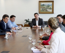 O Governo do Paraná deu mais um importante passo do processo de concessão de rodovias em todo o estado. O governador Carlo Massa Ratinho Junior assinou nesta (sexta-feira 26), no Palácio Iguaçu o decreto que cria o Grupo Técnico de Acompanhamento e Apoio Conjunto "GTAAC-Paraná". Curitiba,26/11/2019 Foto:Jaelson Lucas / AEN