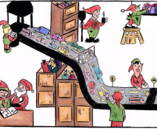 Concurso de Natal da concessionária Arteris. Desenho de Flávia Aparecida Pereira, 10 anos, de Campo do Tenente.