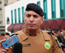Curitiba, 02 de dezembro de 2019. Lançamento da Operação Natal 2019. Foto: Cel QOPM Péricles de Matos, Comandante-Geral da PMPR. 