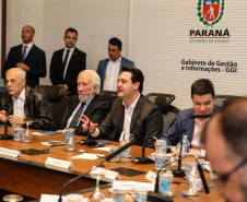 O governador Carlos Massa Ratinho Junior participa nesta terça-feira (03) da reunião com a equipe de governo.  03/12/2019 - Foto: Geraldo Bubniak/AEN