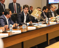 O governador Carlos Massa Ratinho Junior participa nesta terça-feira (03) da reunião com a equipe de governo.  03/12/2019 - Foto: Geraldo Bubniak/AEN