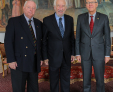 O vice governador Darci Piana recebe nesta terça-feira (3), o embaixador da Alemanha no Brasil, Georg Witschel no Palácio Iguaçu.   Curitiba, 03/12/2019 -  Foto: Geraldo Bubniak/AEN