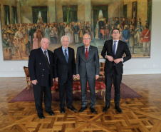 O vice governador Darci Piana recebe nesta terça-feira (3), o embaixador da Alemanha no Brasil, Georg Witschel no Palácio Iguaçu.   Curitiba, 03/12/2019 -  Foto: Geraldo Bubniak/AEN