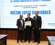 Entrega do 32º Prêmio Paranaense de Ciência e Tecnologia  no Palácio Iguaçu.   Curitiba, 04/12/2019 -  Foto: Geraldo Bubniak/AEN