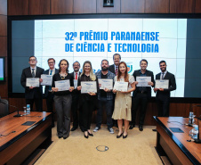 Entrega do 32º Prêmio Paranaense de Ciência e Tecnologia  no Palácio Iguaçu.   Curitiba, 04/12/2019 -  Foto: Geraldo Bubniak/AEN