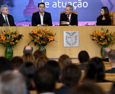 O governador Carlos Massa Ratinho Junior afirmou nesta quinta-feira (5) que a modernização do Estado passa pelo papel de fiscalização do Ministério Público do Paraná (MPPR) e pela construção de políticas conjuntas de atendimento social. Ele participou do Congresso Estadual do MPPR e de uma sessão plenária sobre planejamento estratégico do órgão, que acontecem em Curitiba.Foto Gilson Abreu/AEN